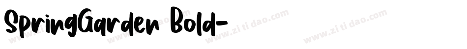 SpringGarden Bold字体转换